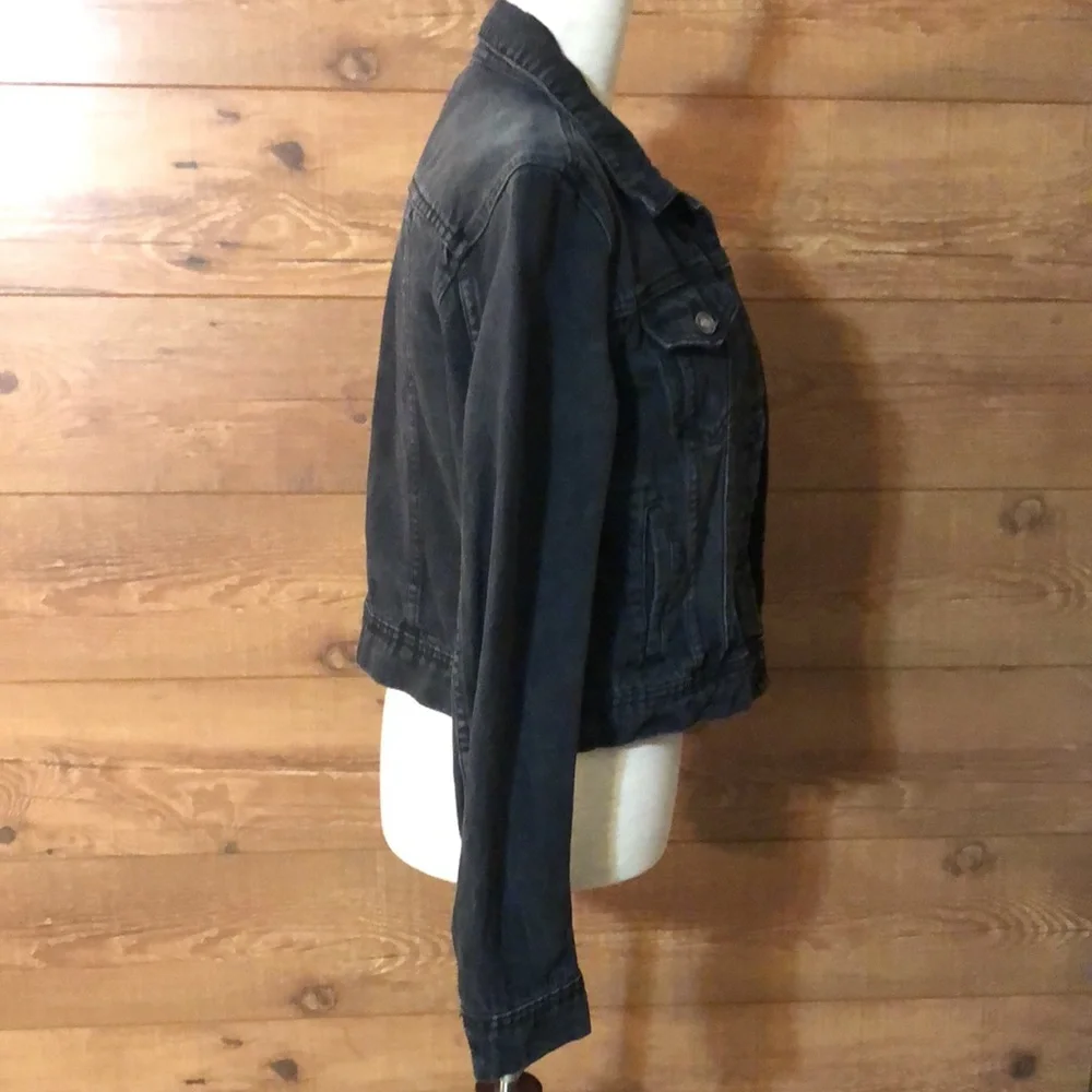 Free People sz XS We the Free Rumors black jean jacket - Picture 3 of 7